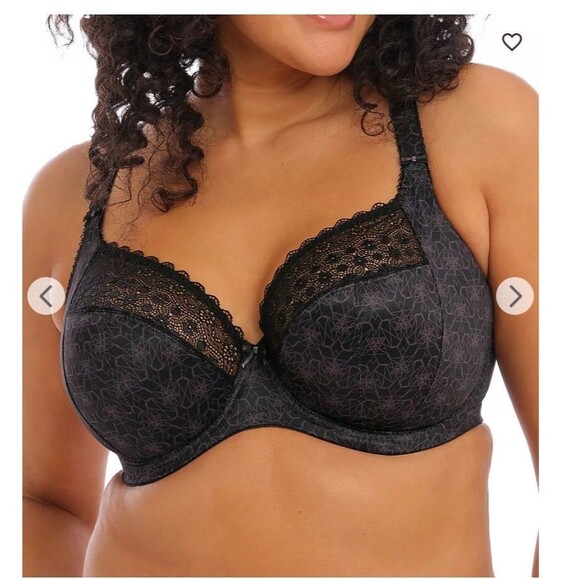Elomi Kim Underwire Stretch Lace Bra EL4340BLK US Size 40H - Picture 1 of 7